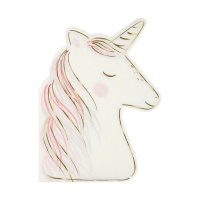 Unicorn Shaped Paper Napkins By Meri Meri